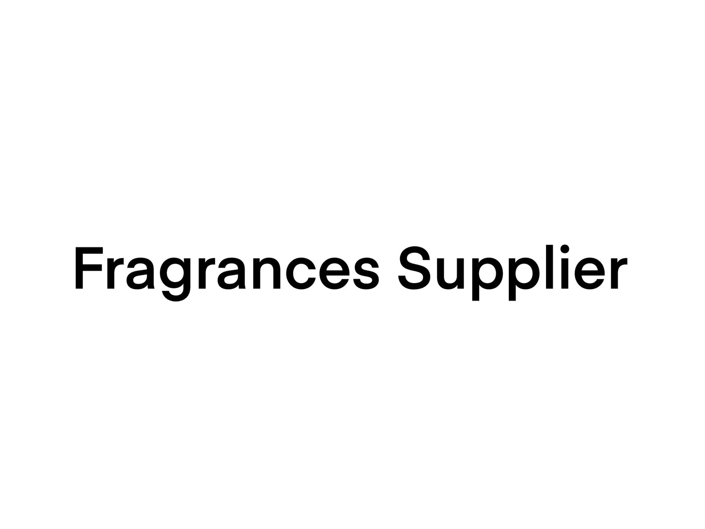 Fragrances supplier